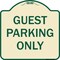 Signmission Designer Series-Guest Parking Only, Tan & Green Heavy-Gauge Aluminum, 18" x 18", TG-1818-9836 A-DES-TG-1818-9836 - alternate 1